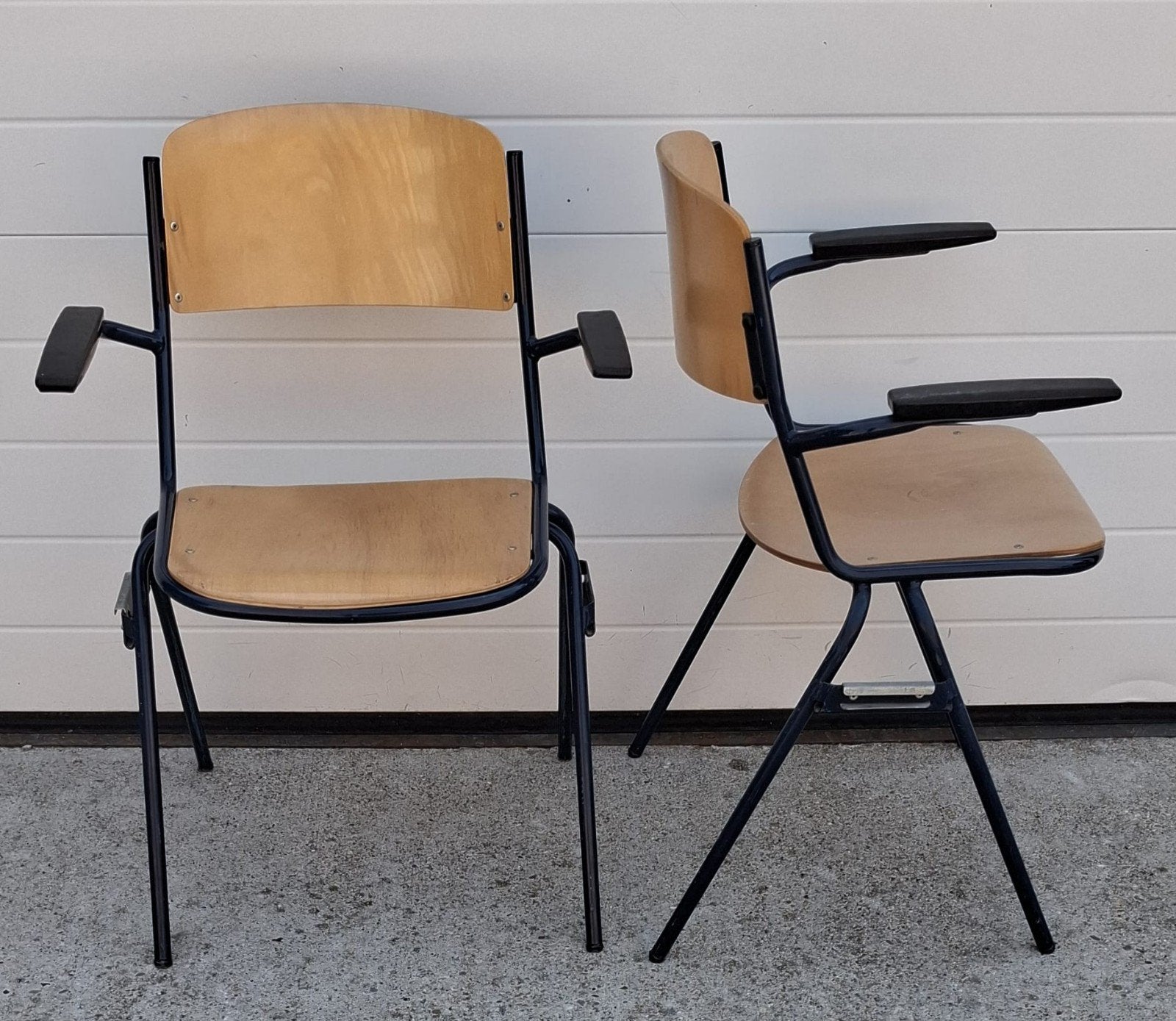 78 x Marko schoolstoelen vintage kantine horeca stoelen cafe, Ophalen of Verzenden, Zo goed als nieuw, Blauw, Vijf, Zes of meer stoelen