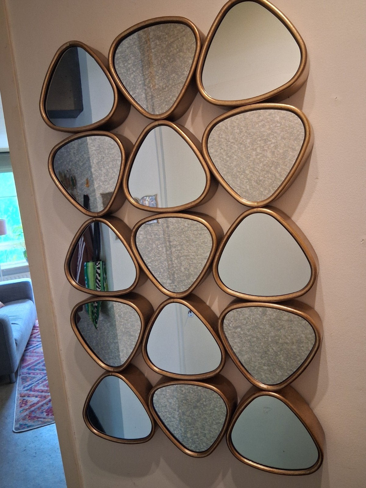 Clayre&Eef decoratieve spiegel., Huis en Inrichting, Woonaccessoires | Spiegels, Ophalen, Rechthoekig, Minder dan 100 cm