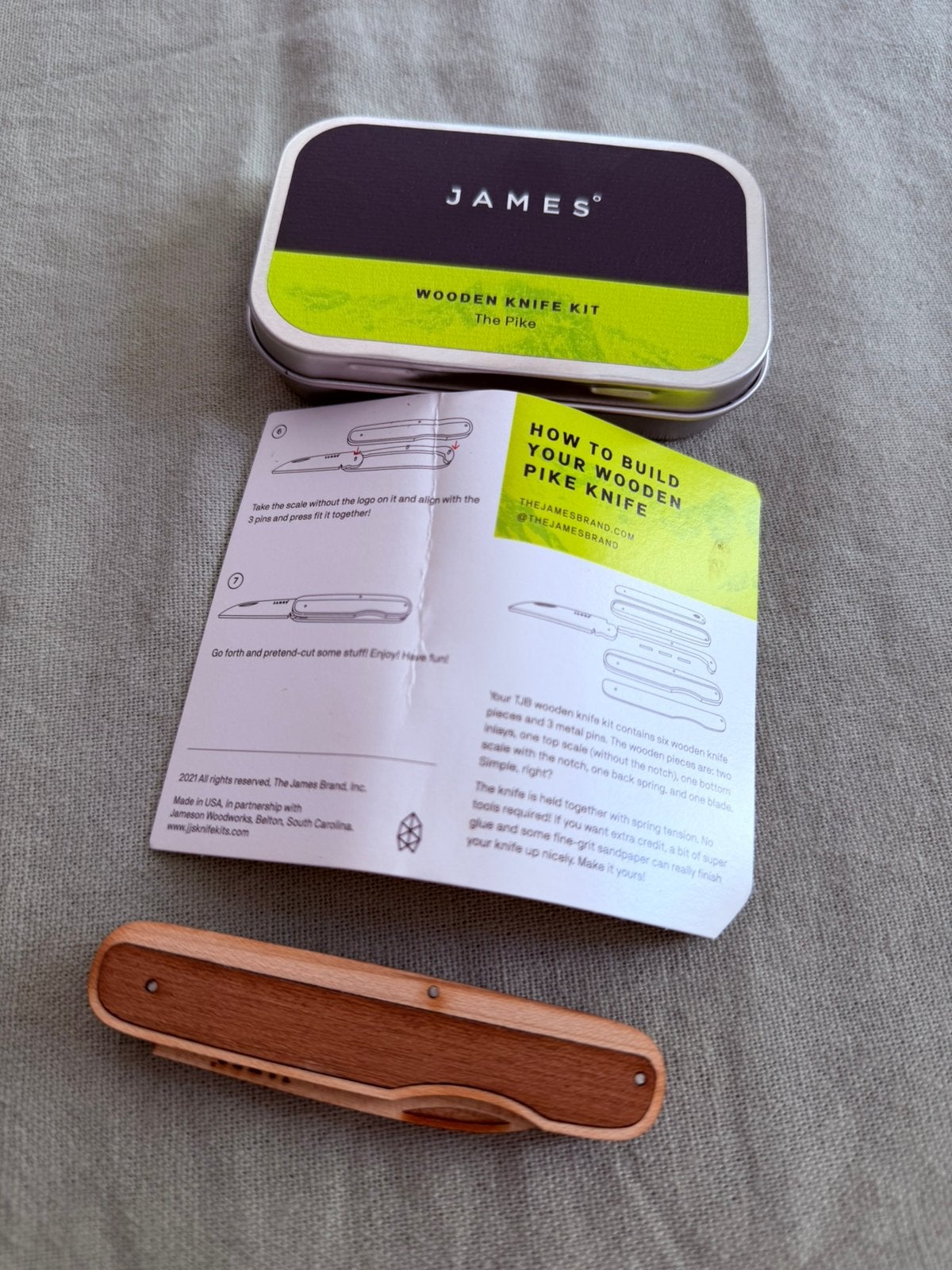 The James Brand Wooden Knife Kit Ongebruikt, Ophalen, Nieuw