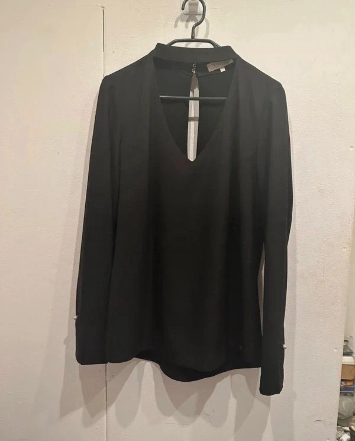 Zwarte JOSH V blouse met lange mouwen en V-hals, Ophalen of Verzenden, Zo goed als nieuw, Maat 38/40 (M), Zwart