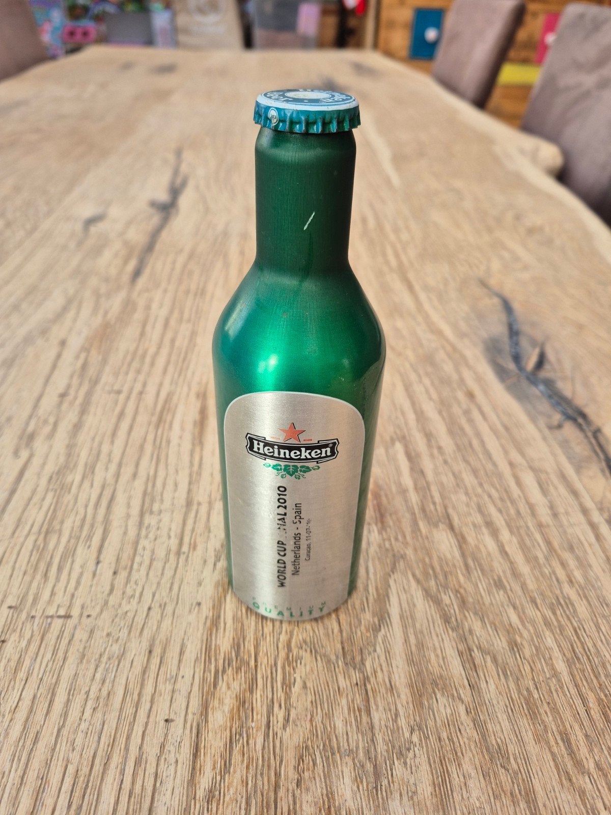 Heineken WK 2010 Aluminium Fles - Nederland - Spanje, Ophalen, Zo goed als nieuw, Flesje(s), Heineken