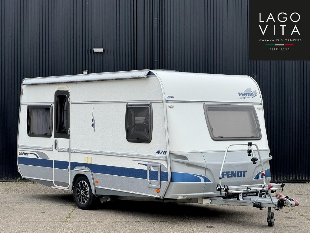 Fendt Saphir 470 TFB | Mover | Luifel | Tent | Fietsendrager, Caravans en Kamperen, Caravans, Niet ingevuld, Rondzit, Bedrijf
