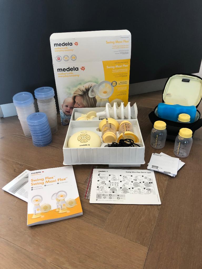 Medela swing maxi flex elektrische kolf met o.a. koeltas, Kinderen en Baby's, Babyvoeding en Toebehoren, Ophalen, Zo goed als nieuw