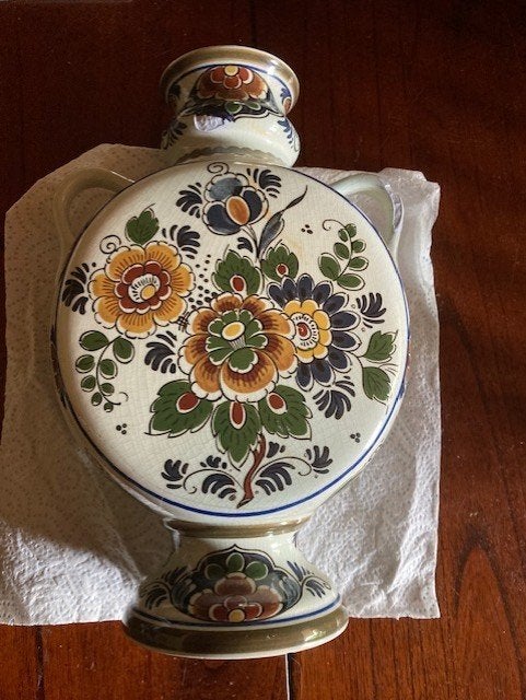 Vaas Delft polychroom Holland handwerk 3065, Antiek en Kunst, Ophalen of Verzenden