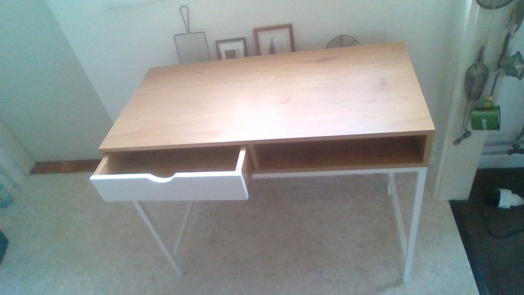 Klein Bureau, Ophalen, 48 cm, Hout, Bruin