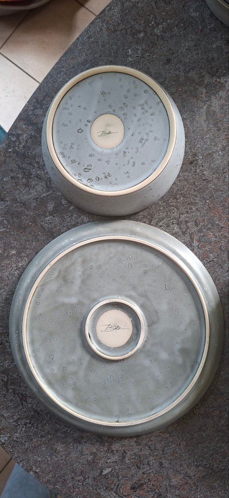 6 diepe borden en 6 grote borden van Bitz €10,- p stuk, Huis en Inrichting, Ophalen, Zo goed als nieuw, Bord(en), Overige stijlen