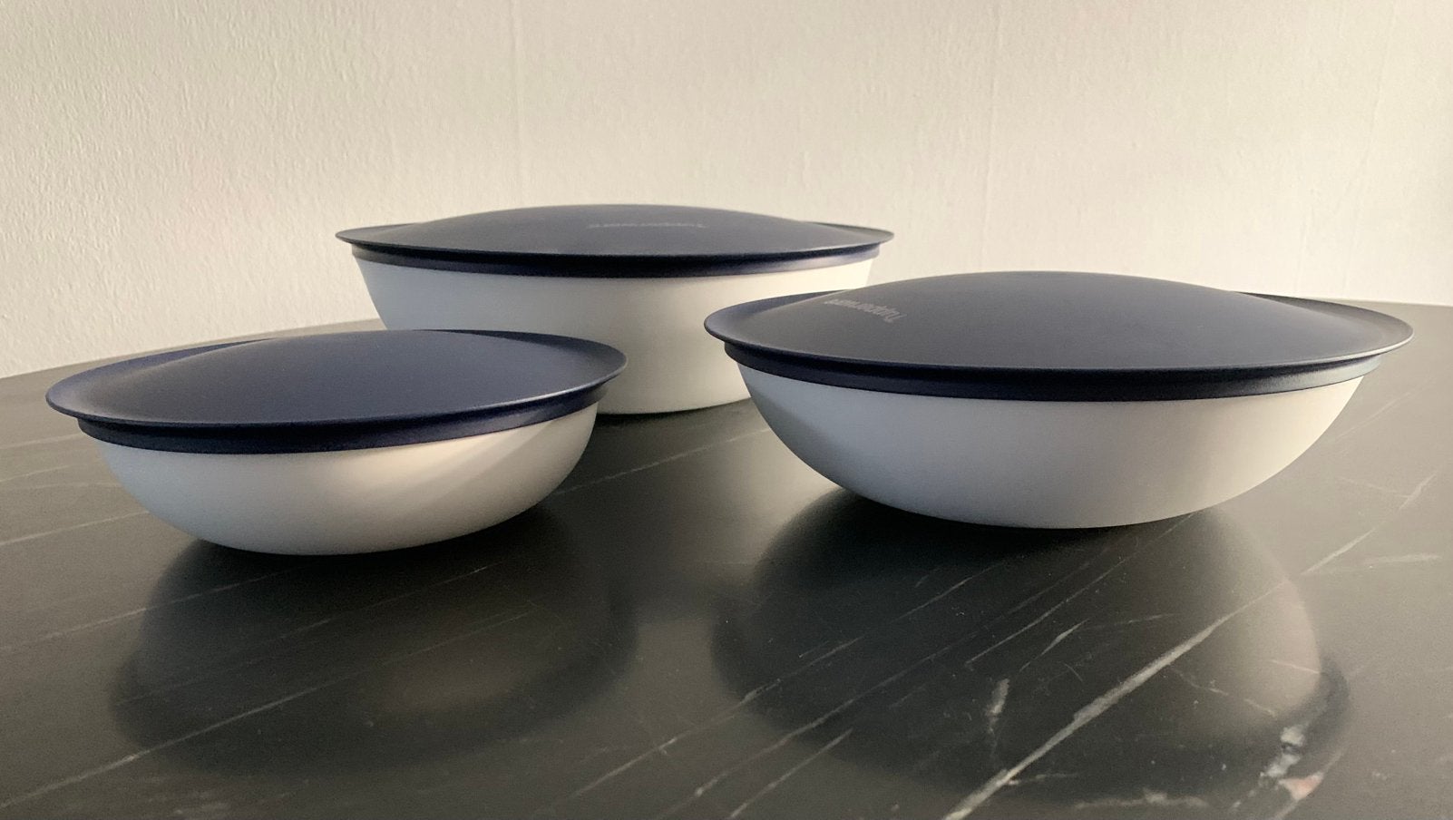 Tupperware Allegra kommen set van 3, nieuw!, Ophalen of Verzenden, Nieuw, Blauw, Bak of Kom