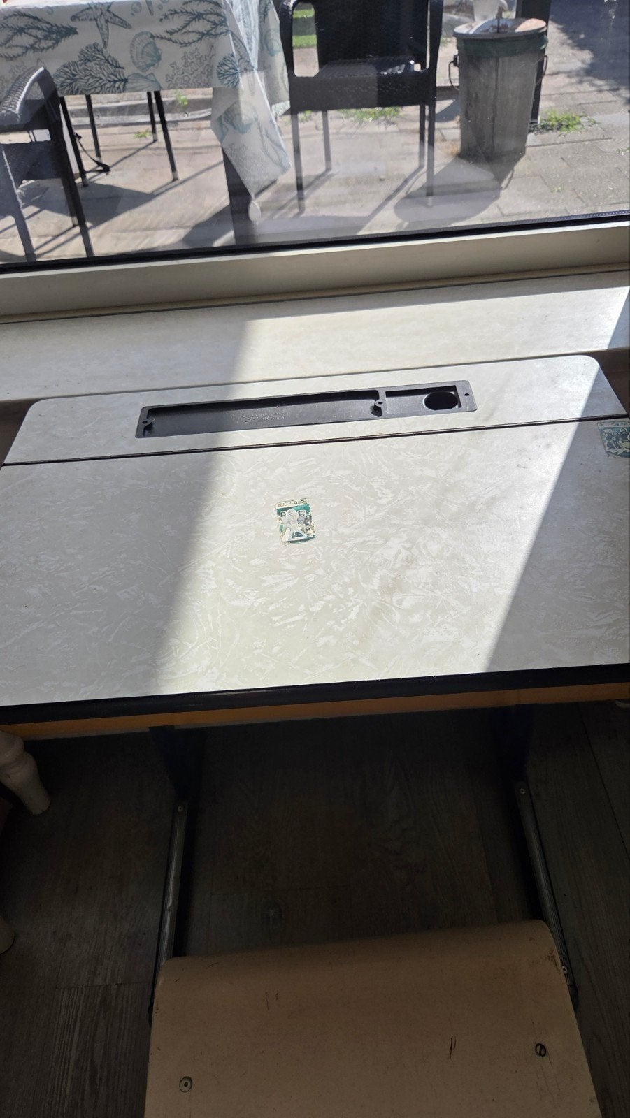 Vintage school meubel met stoel, Ophalen, Gebruikt