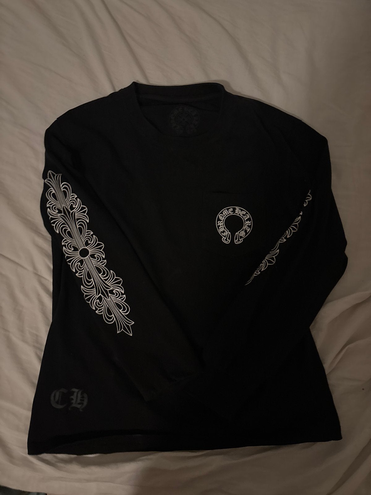Chrome Hearts Longsleeve Zwart - Maat xs, Ophalen of Verzenden, Gedragen, Maat 46 (S) of kleiner, Zwart