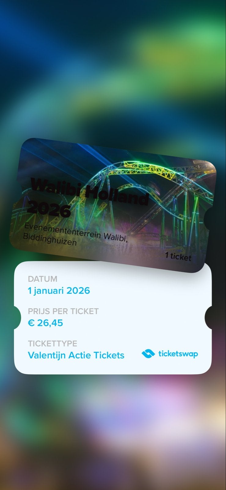 Walibi holland ticket, Eén persoon