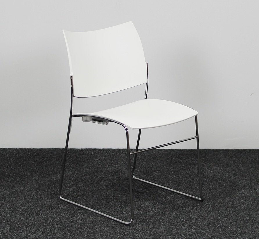 Casala Curvy Kantinestoel - Wit 21580, Ophalen, Wit, Eén, Kunststof