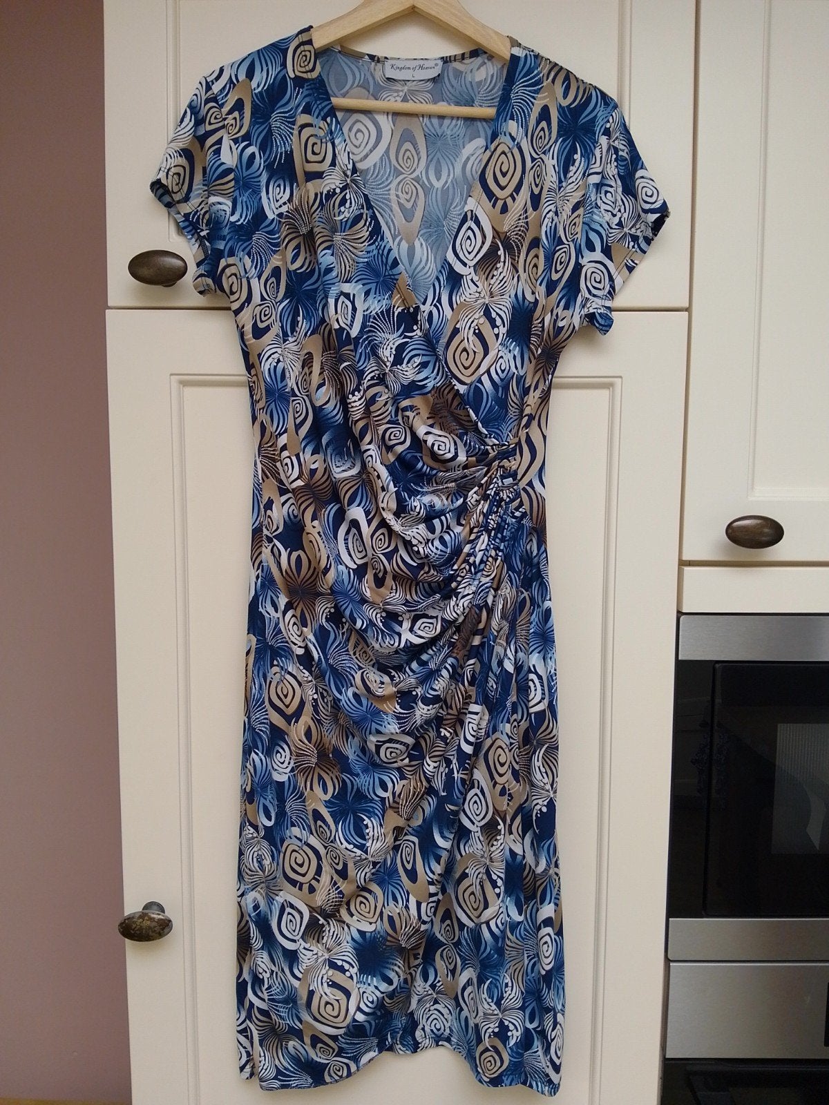 Overslag jurk maat L, Kleding | Dames, Jurken, Kingdom of Heaven, Ophalen of Verzenden, Zo goed als nieuw, Maat 42/44 (L)