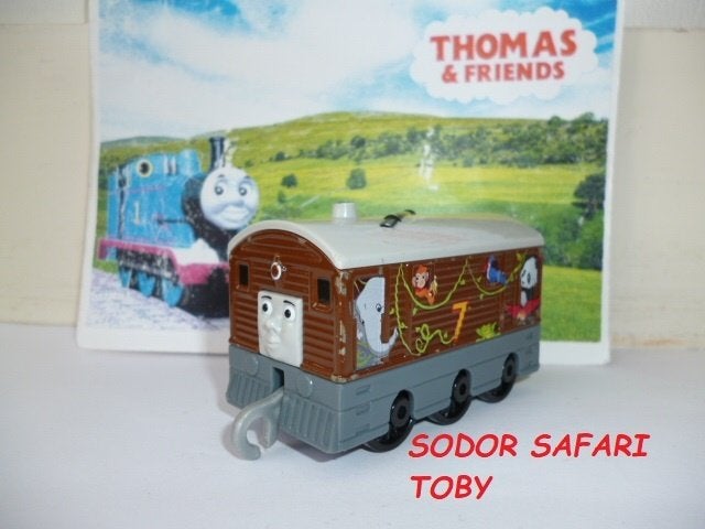 Thomas de Trein Trackmaster Push Along Sodor Safari Toby, Ophalen of Verzenden, Zo goed als nieuw
