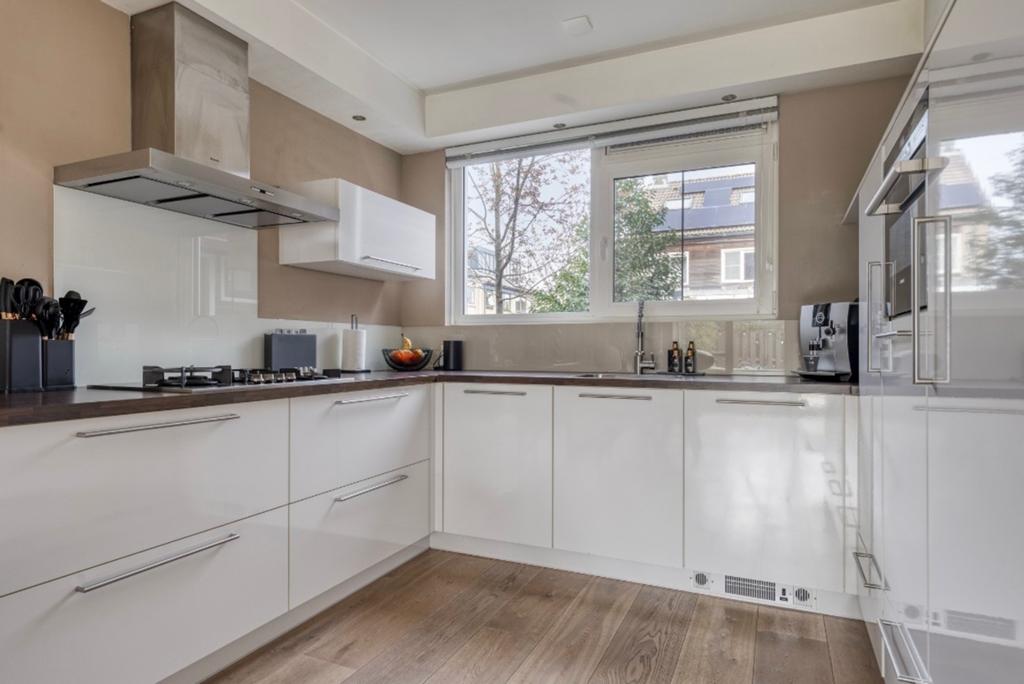 Moderne complete witte hoogglans keuken, Ophalen, Zo goed als nieuw, Wit, Overige typen