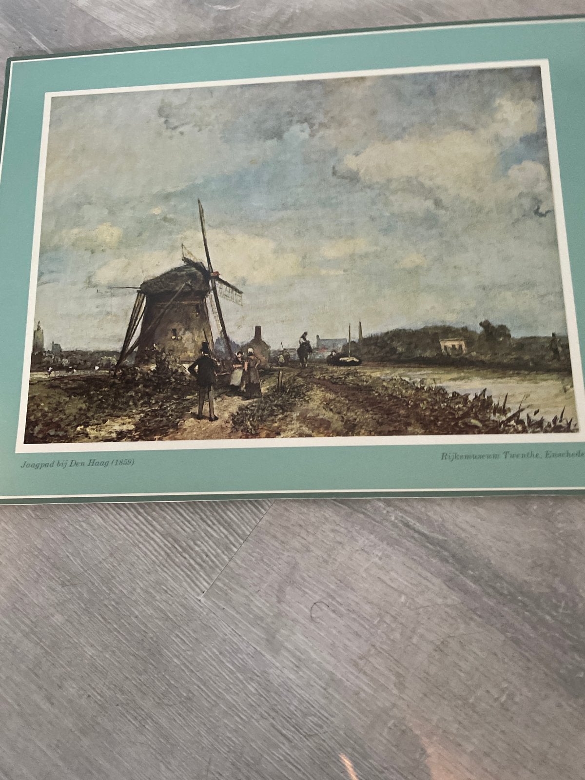 Jaagpad bij Den Hang (1859) - Klassiek Landschap, Antiek en Kunst, Ophalen of Verzenden, Landschap, Klassiek, Print
