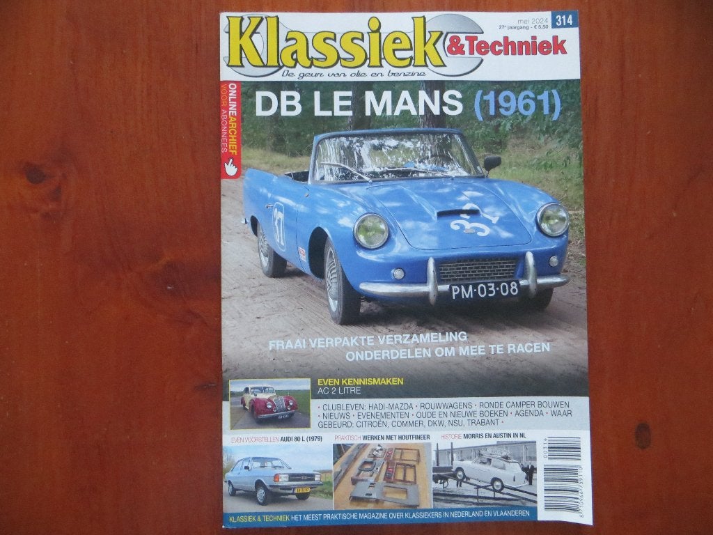 Klassiek & Techniek 314 DB Le Mans, AC 2 Litre, Audi 80 L, Boeken, Ophalen of Verzenden, Nieuw, Audi