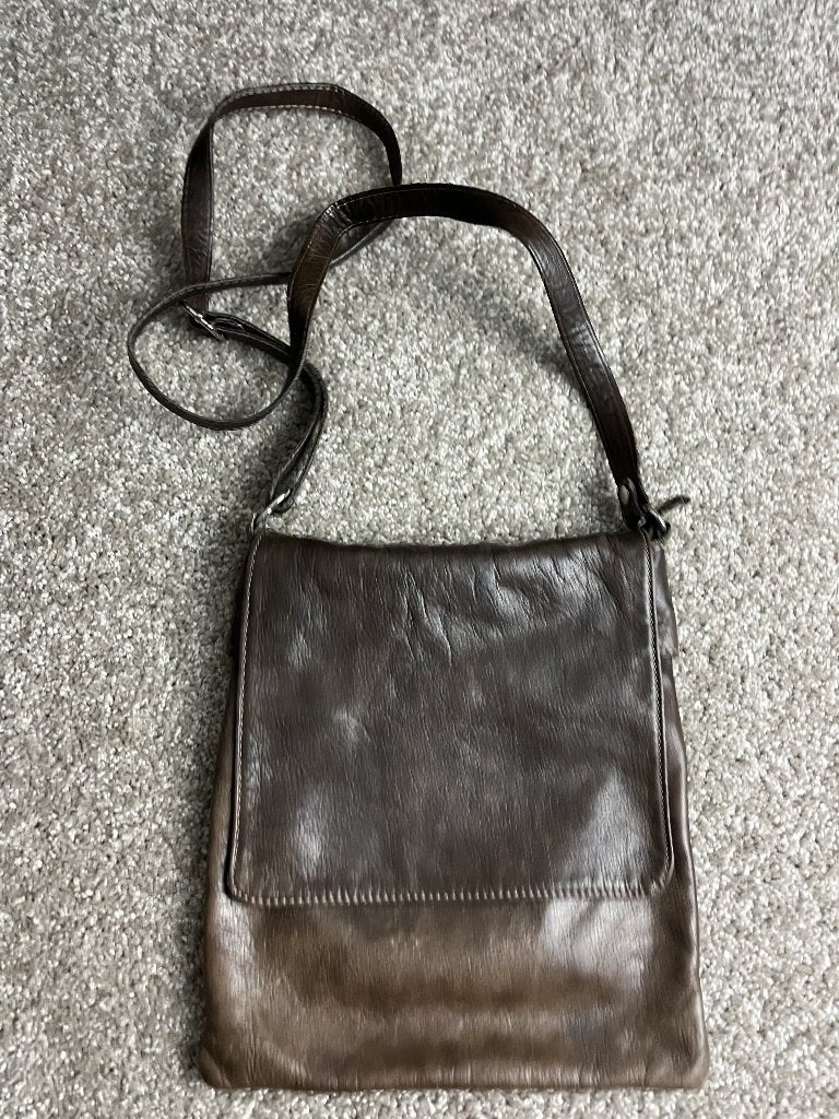 Leren handtas donkerbruin, Ophalen of Verzenden, Bruin, Handtas