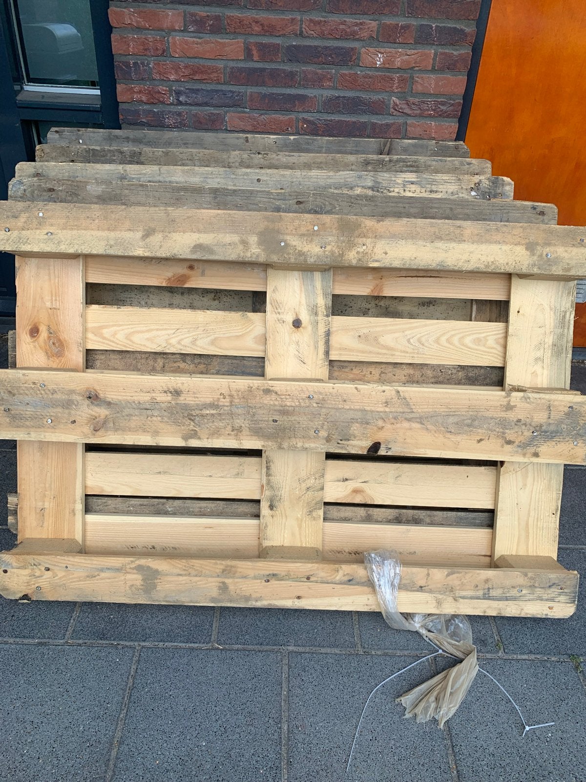 5 Pallets - Diverse Houtsoorten, Doe-het-zelf en Verbouw, Hout en Planken, Ophalen, Gebruikt, 50 mm of meer, Pallet