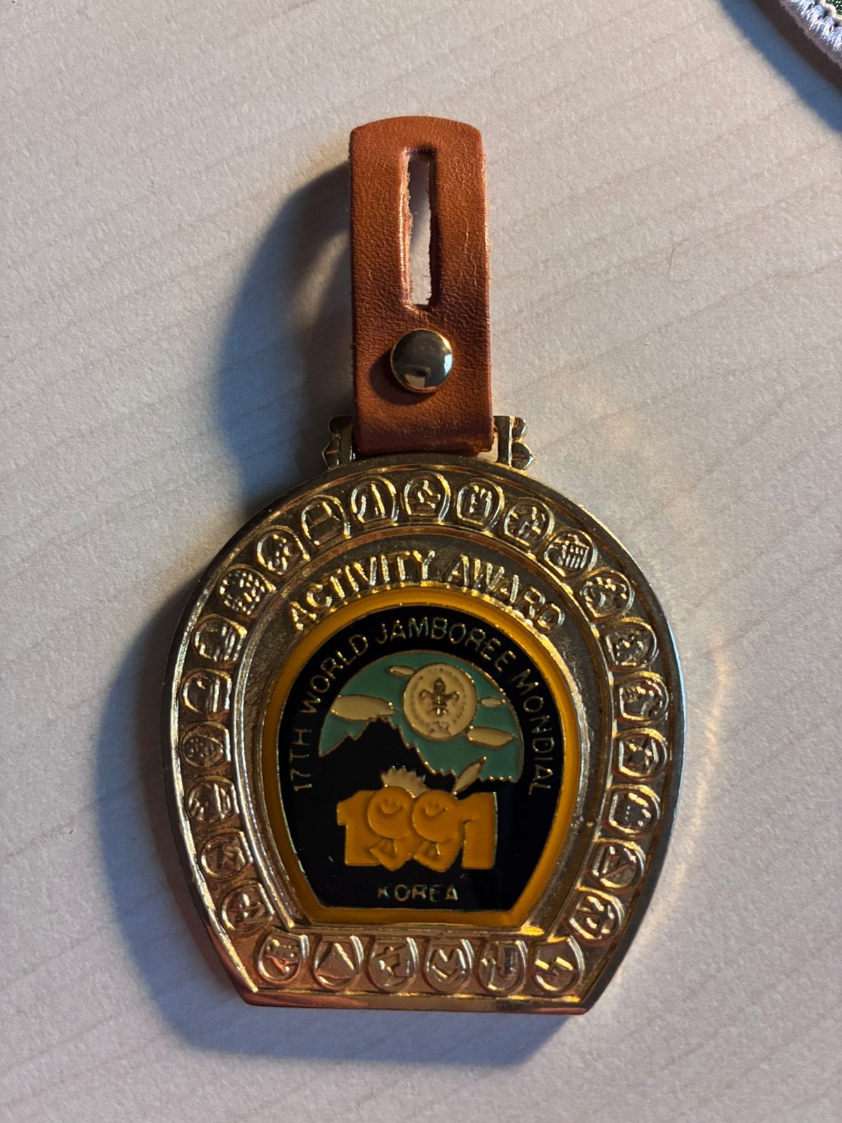 Wereld jamboree 1991 Korea: activity award, Verzamelen, Scouting, Ophalen of Verzenden, Zo goed als nieuw, Embleem, Speld of Insigne