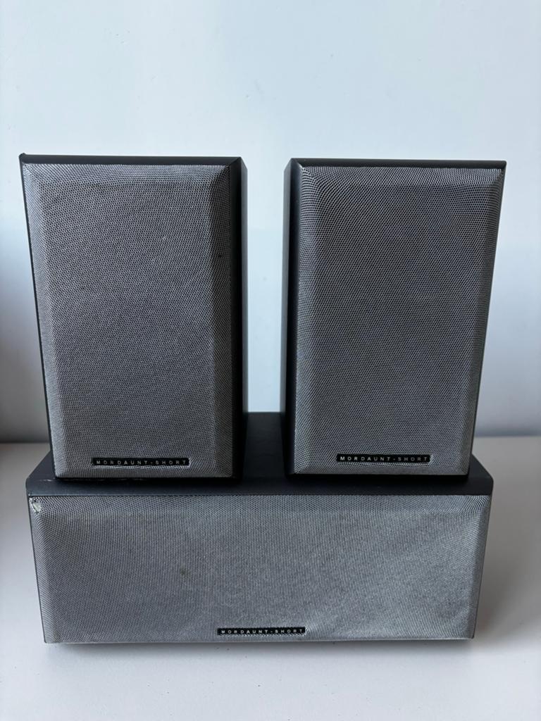 Mordaunt Short speakers: 4x MS302 + 1x MS304 + 1x MS308, Audio, Tv en Foto, Luidsprekers, Gebruikt, Complete surroundset, 120 watt of meer