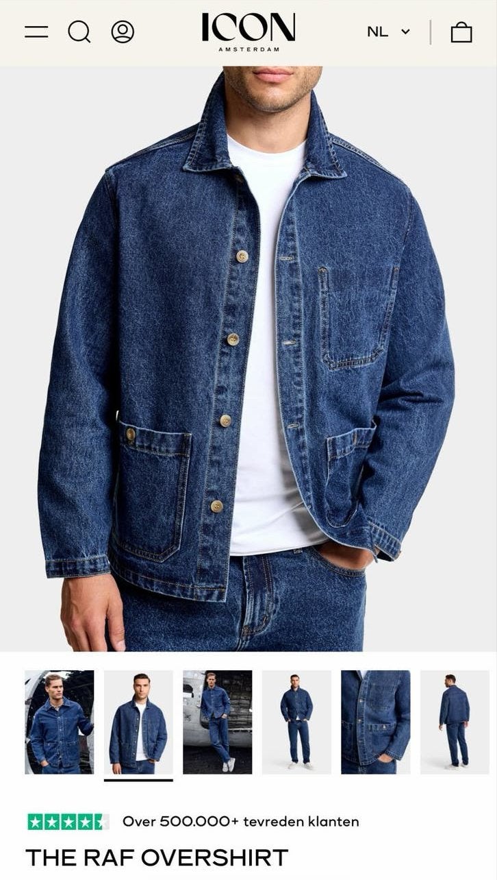ICON. Amsterdam The Raf Overshirt + broek, Ophalen, Nieuw, Blauw, W32 (confectie 46) of kleiner