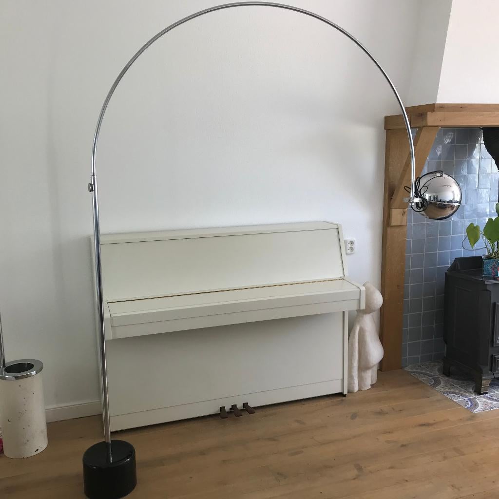 Vintage Chroom GEPO Amsterdam Arc XL booglamp, Ophalen, Kunststof, Nvt, 150 tot 200 cm