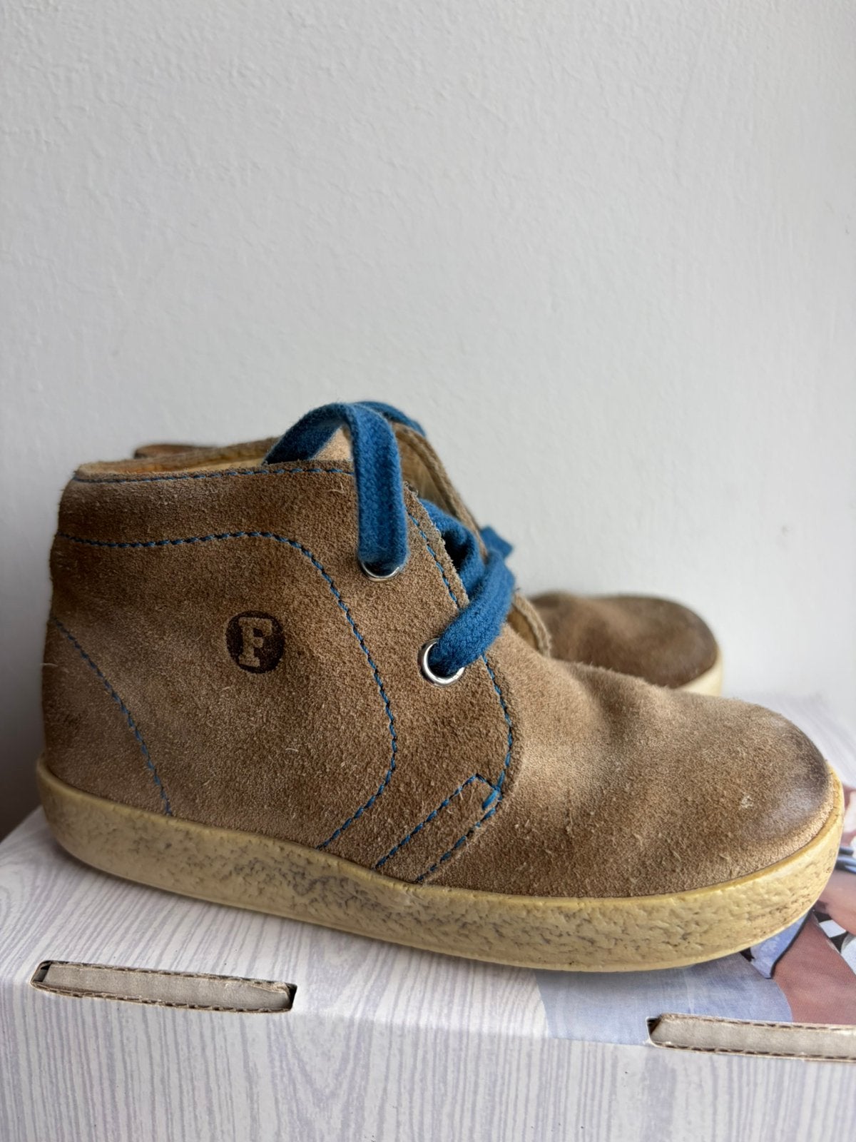 Beige halfhoge Falcotto’s mt 20., Gebruikt, Ophalen of Verzenden, Laarzen, Jongen