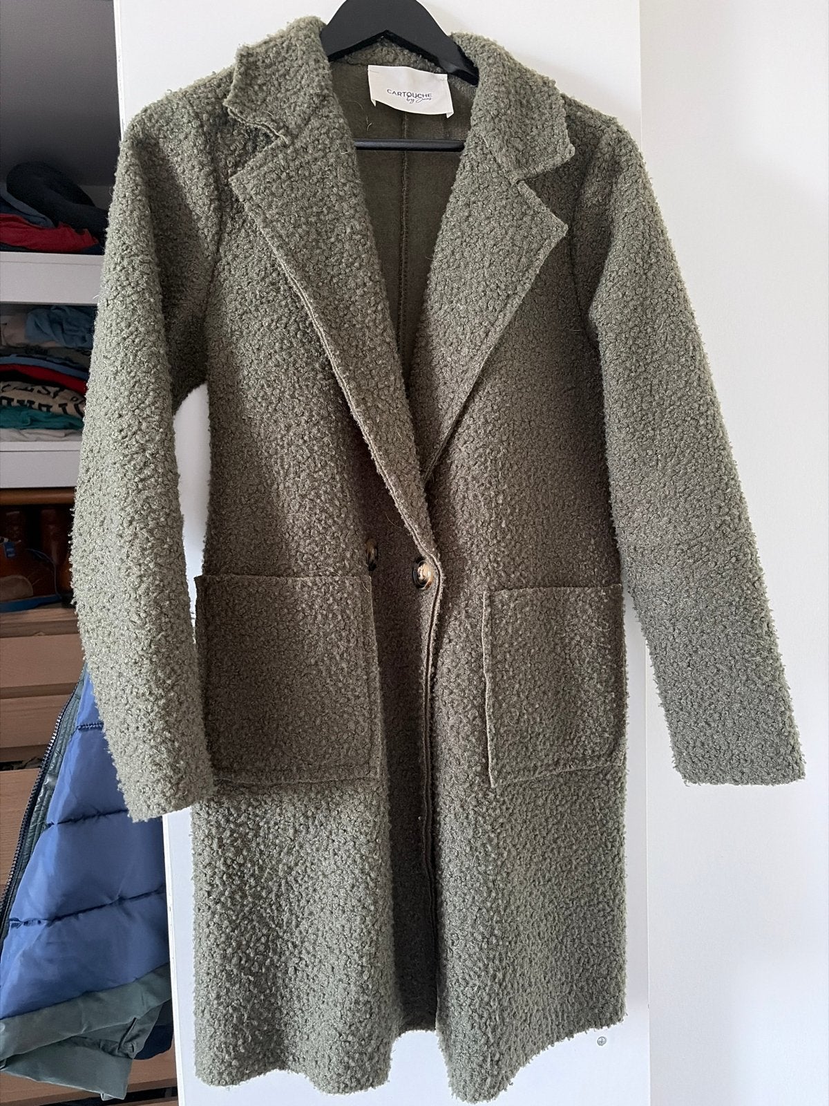 Groene Cartouche by Juus teddy jas One Size, Ophalen of Verzenden, Zo goed als nieuw, Maat 38/40 (M), Groen