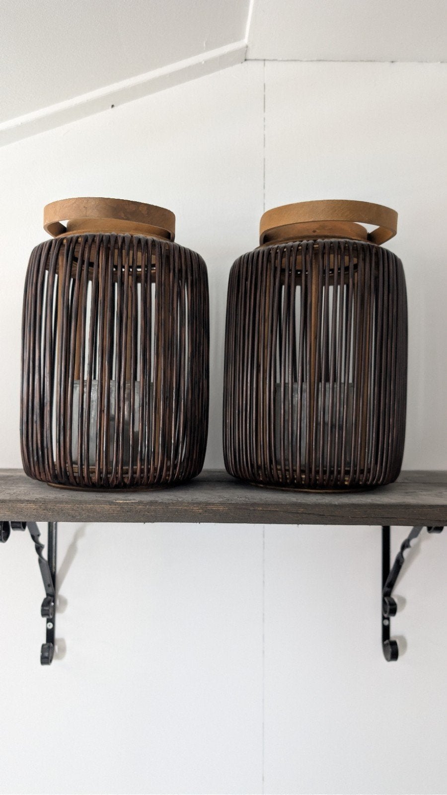 Mooie windlichten, Ophalen, Zo goed als nieuw, Hout