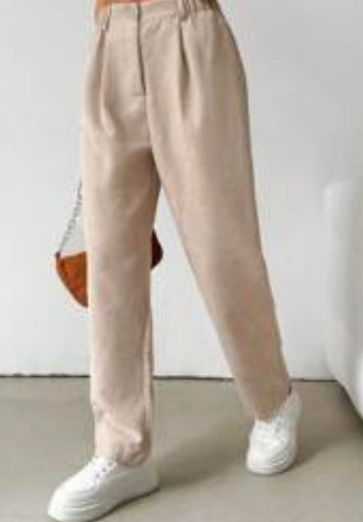 Broek, Ophalen of Verzenden, Nieuw, Beige, Lang