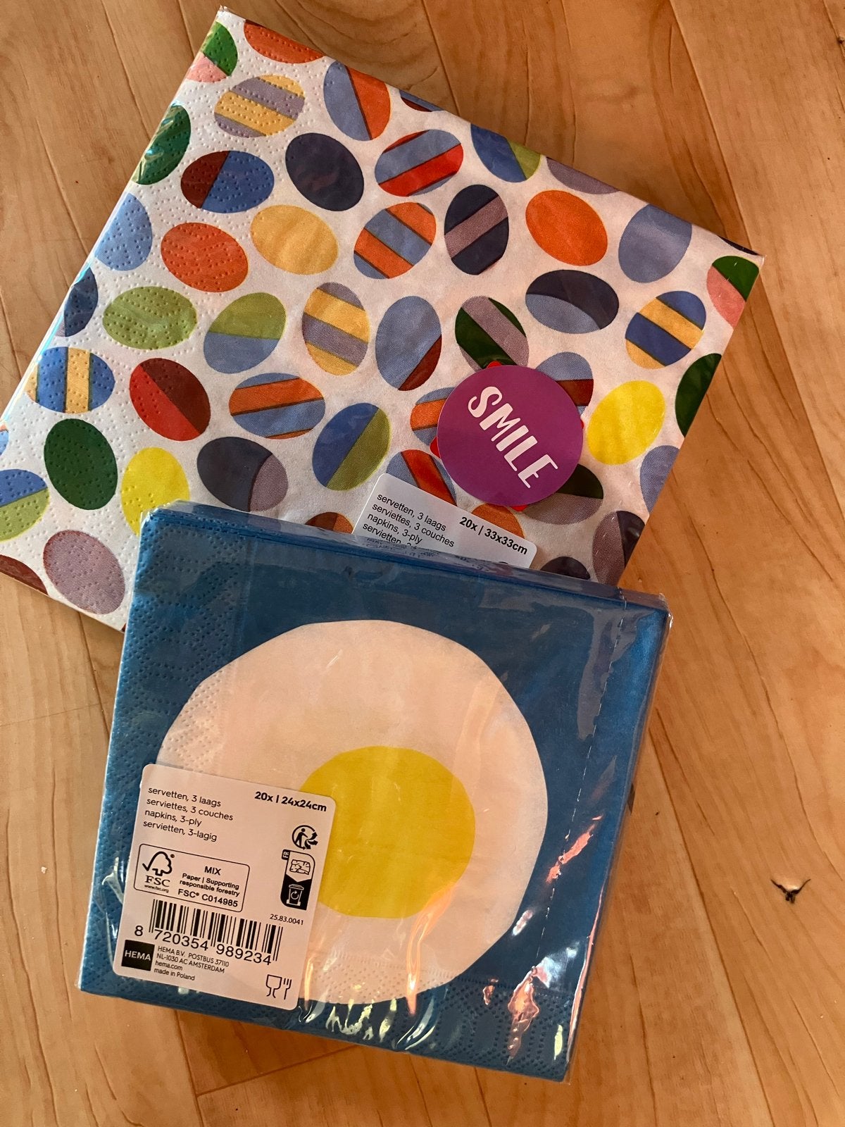 Nieuwe HEMA Servetten - 2 Pakken met Leuke Prints, Overige typen, Nieuw, Papier/karton, Ophalen of Verzenden