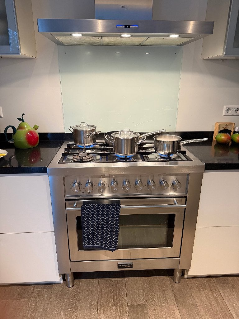 6-pits gasfornuis Bosch Solitaire Design te koop, Ophalen, Gebruikt, Hete lucht, Gas