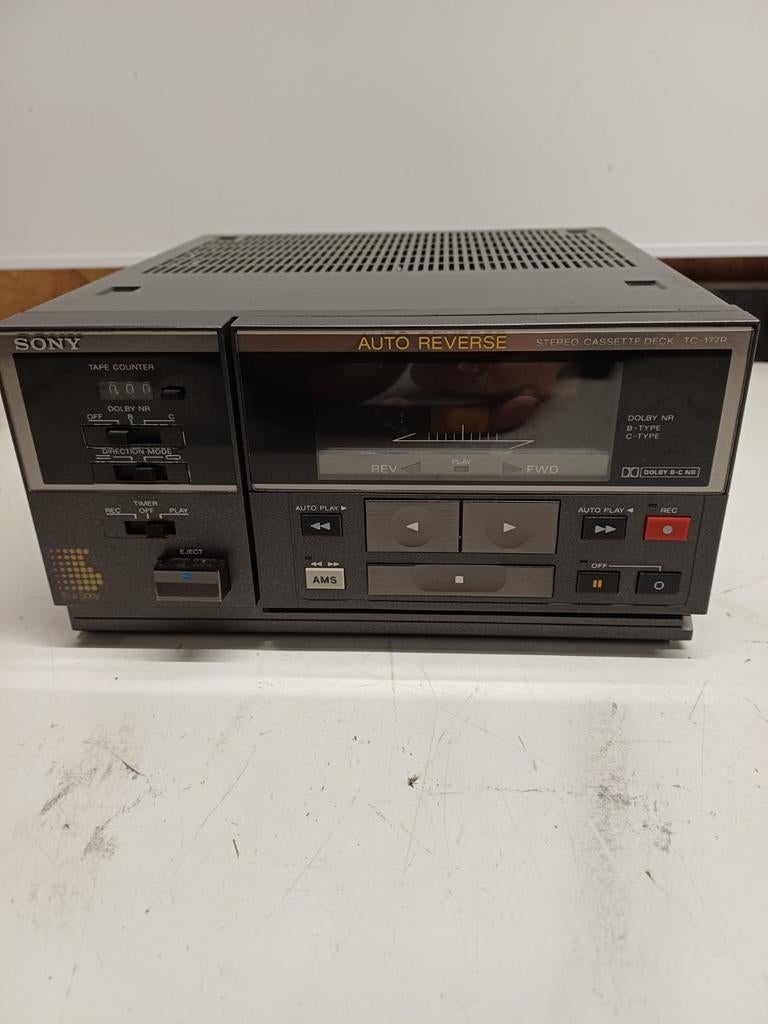 Sony TC-177R Stereo Cassette Deck - Werking Onbekend