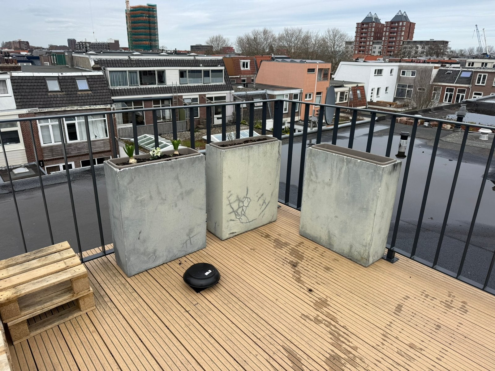 3 hoge betonnen plantenbakken, Ophalen, Kunststof, Gebruikt, Minder dan 60 cm