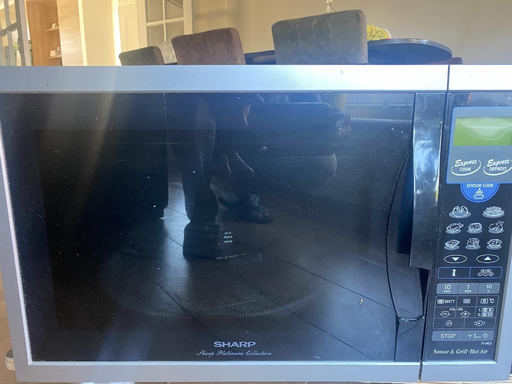 combi magnetron oven Sharp R963, Ophalen, Minder dan 45 cm, Gebruikt, Combi-oven