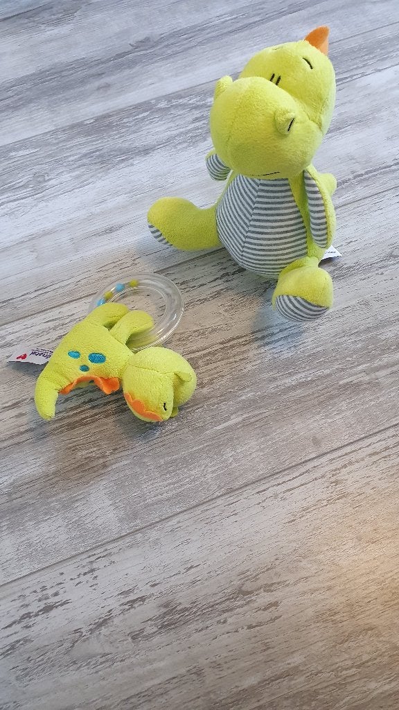 Dirk het draakje rammelaar/bijtring en muziekmobiel, Overige typen, Ophalen of Verzenden, Zo goed als nieuw, Overige merken