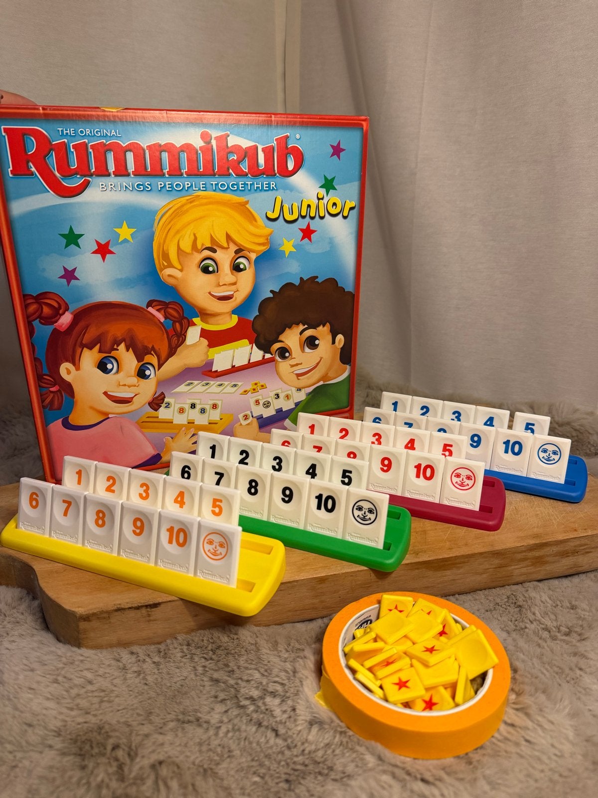 Rummikub Junior - Leuk familiespel voor jonge spelers, Drie of vier spelers, Ophalen of Verzenden, Gebruikt