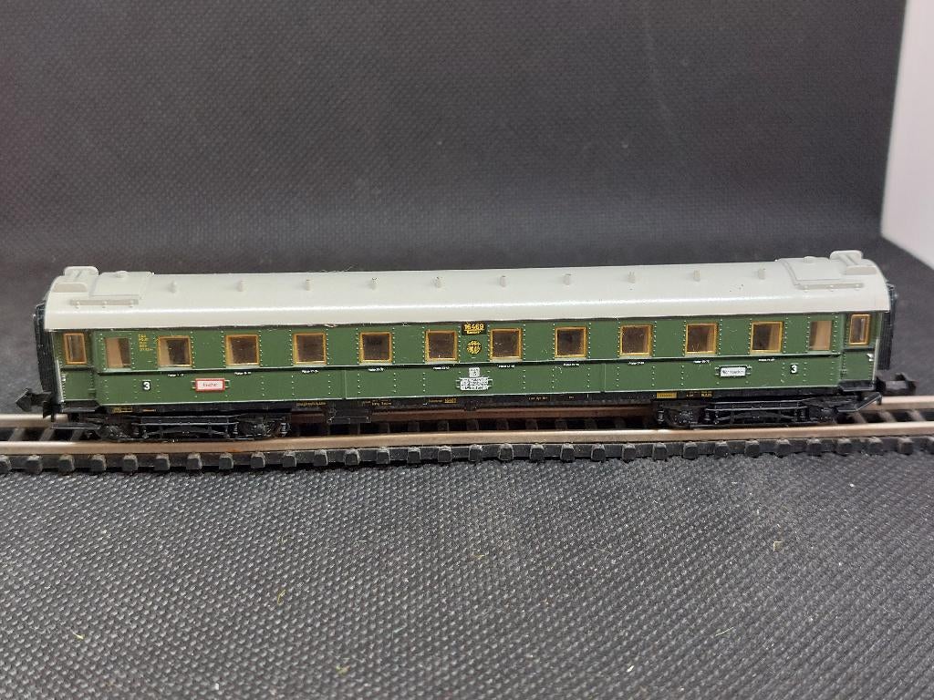 Minitrix 1026 - DRG D-zug wagen 2e/3eKl. AB4ü-28 (13764), Gebruikt, Gelijkstroom, Trix, Wagon