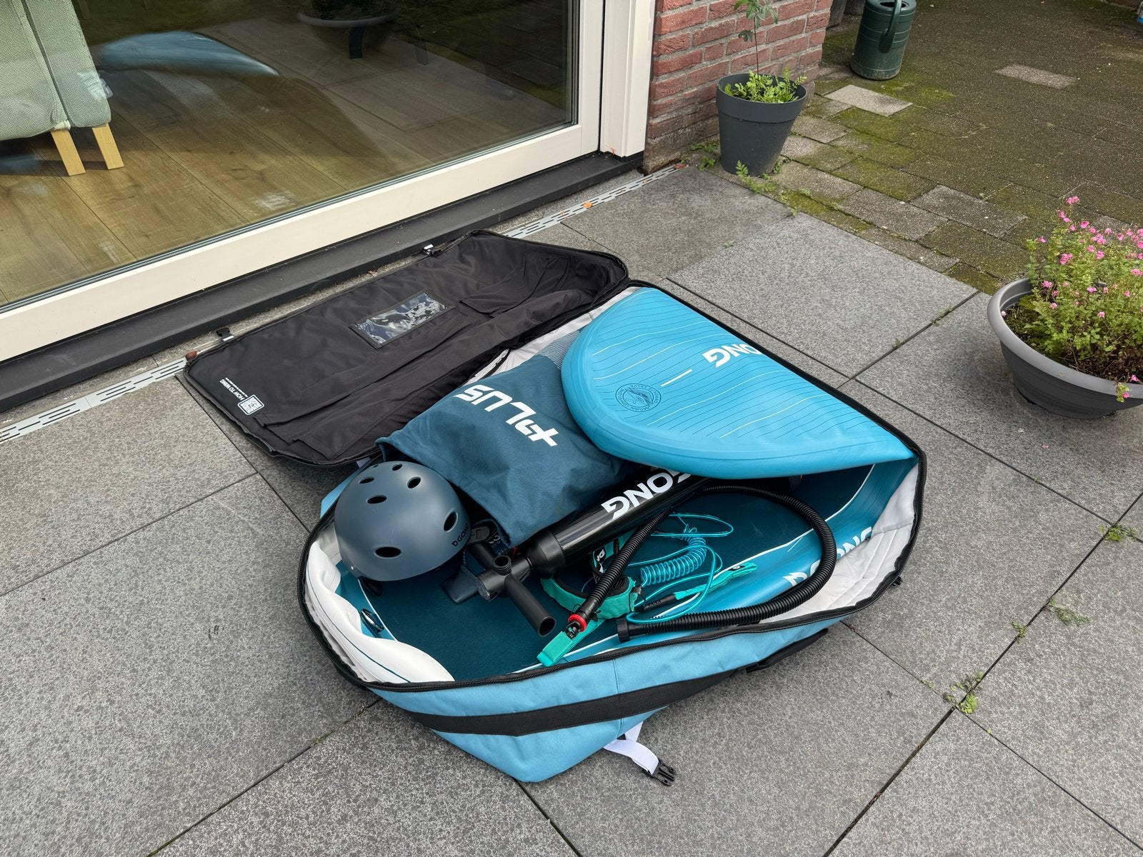 Gong Hipe Perf Wingfoil Set 5.0m2 met Board en Foil, Ophalen, Zo goed als nieuw, Overige typen, Met vinnen