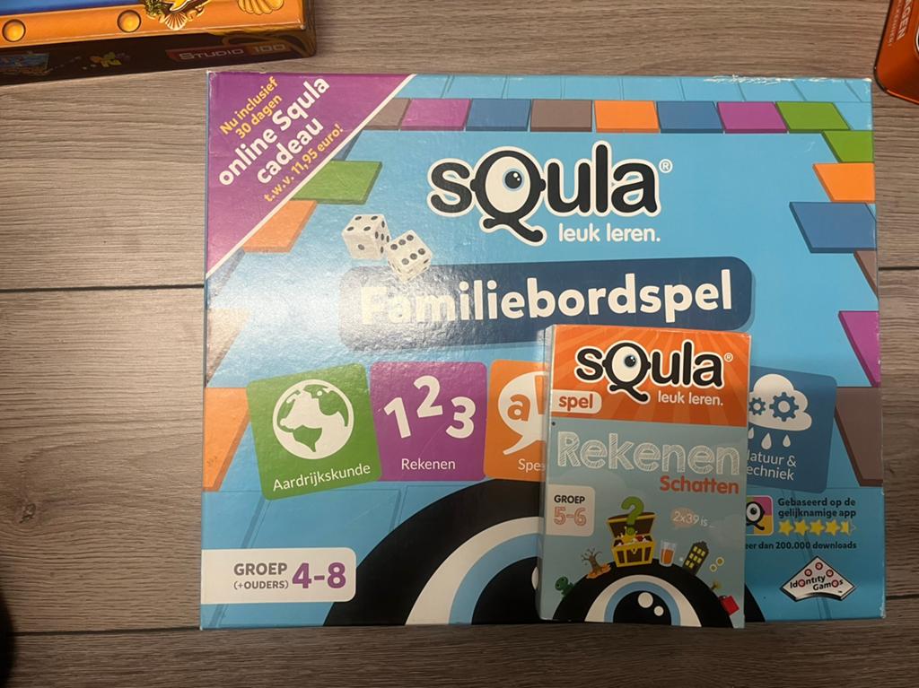Squla Familiebordspel + Squla Rekenen (Groep 5-6), Drie of vier spelers, Ophalen of Verzenden