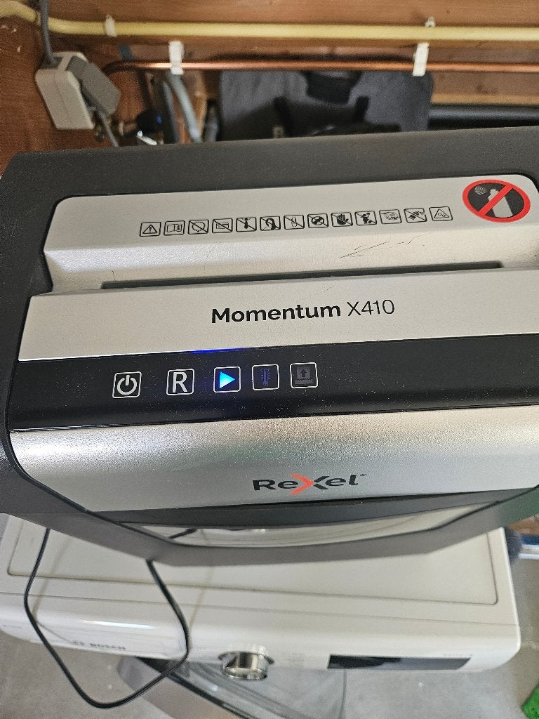 Rexel Momentum X410 Papiervernietiger / Shreder, Ophalen, Gebruikt