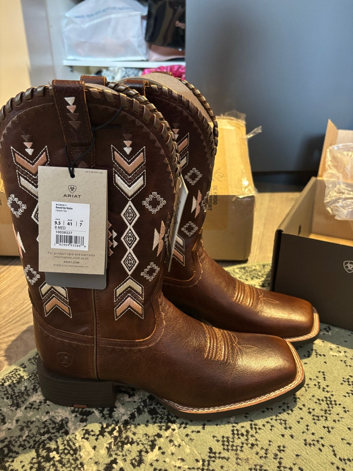 Nieuwe Ariat Round Up Skyler Western Laarzen - Maat 41, Bruin, Overige typen, Nieuw, Ophalen of Verzenden