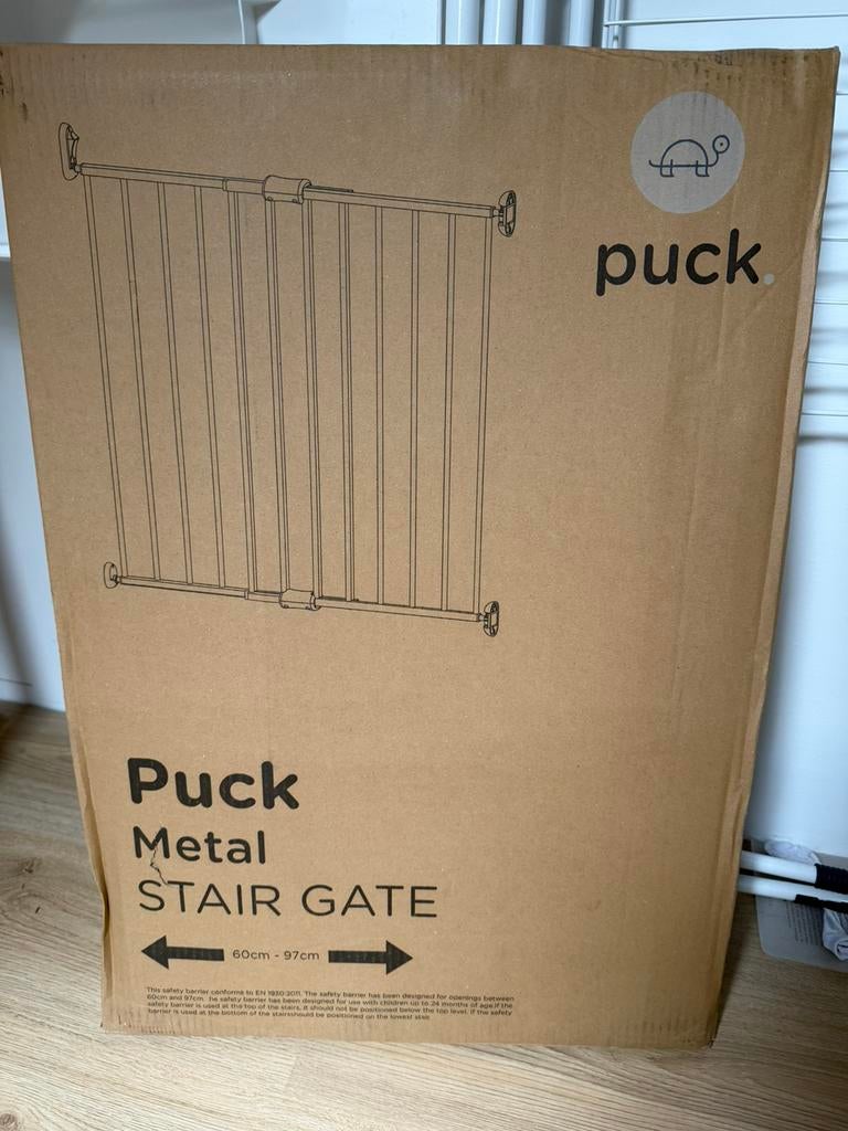 Puck metal wit traphekje, Kinderen en Baby's, Traphekjes, Nieuw, Ophalen of Verzenden, 115 cm of meer, Metaal of IJzer