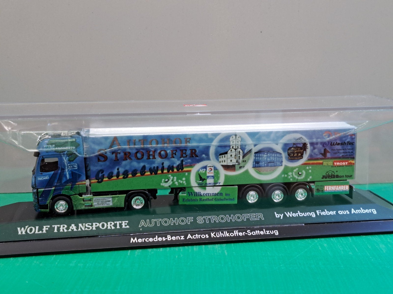 Herpa PC Mercedes-Benz Actros Gigaspace Wolf Transporte 1:87, Ophalen of Verzenden, Nieuw, Bus of Vrachtwagen, Herpa
