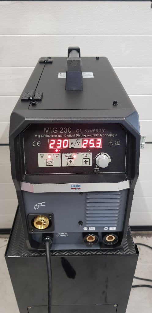 HBM 230 CI Synergic Mig IGBT Lasinverter 230 Ampère., Ophalen of Verzenden, Zo goed als nieuw, 150 tot 250 ampère, Co2