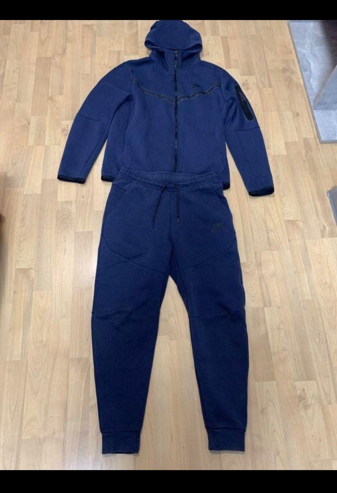 donker blauw nike tech, Ophalen of Verzenden, Zo goed als nieuw, Maat 36 (S), Blauw