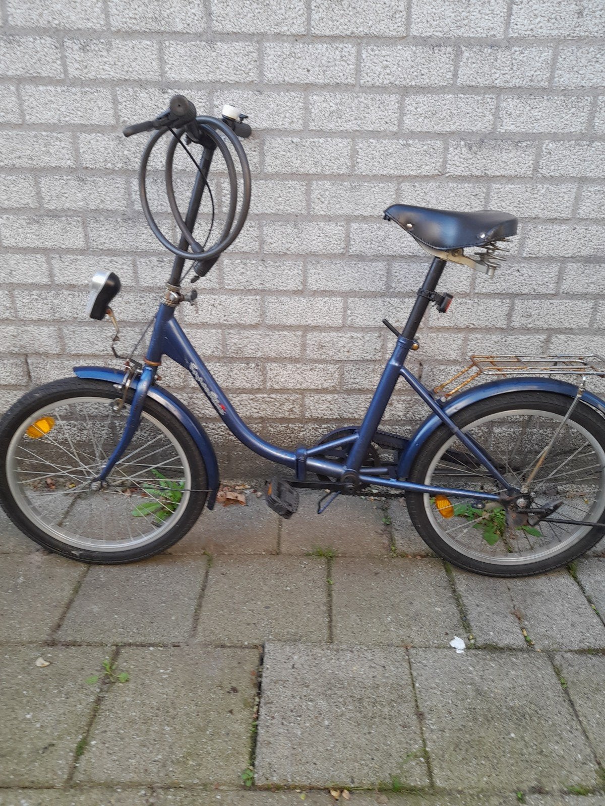 vouwfiets, Fietsen en Brommers, Fietsen | Vouwfietsen, Ophalen, Gebruikt, Deels opvouwbaar, Terugtraprem