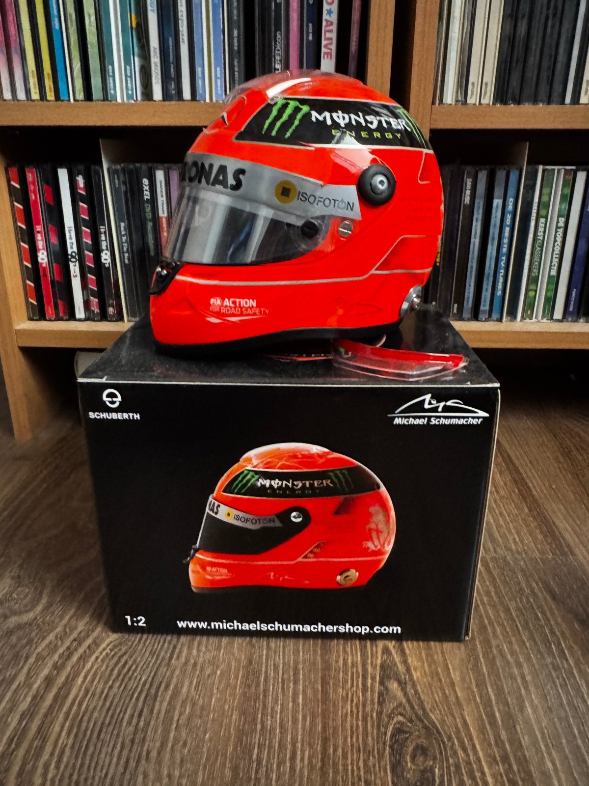 Michael Schumacher Brazilië 2012 (Laatste F1 Race) 1/2 helm, Ophalen of Verzenden, Zo goed als nieuw, Formule 1
