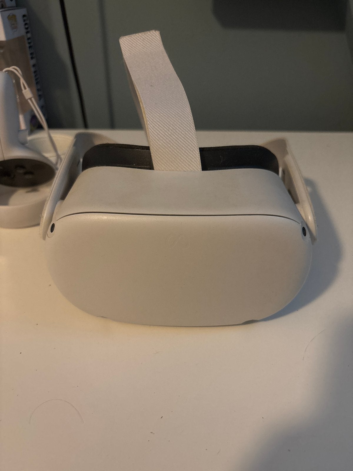 Oculus Quest 2 VR-bril met controllers, Spelcomputers en Games, Virtual Reality, Ophalen, Gebruikt, VR-bril, Overige platformen