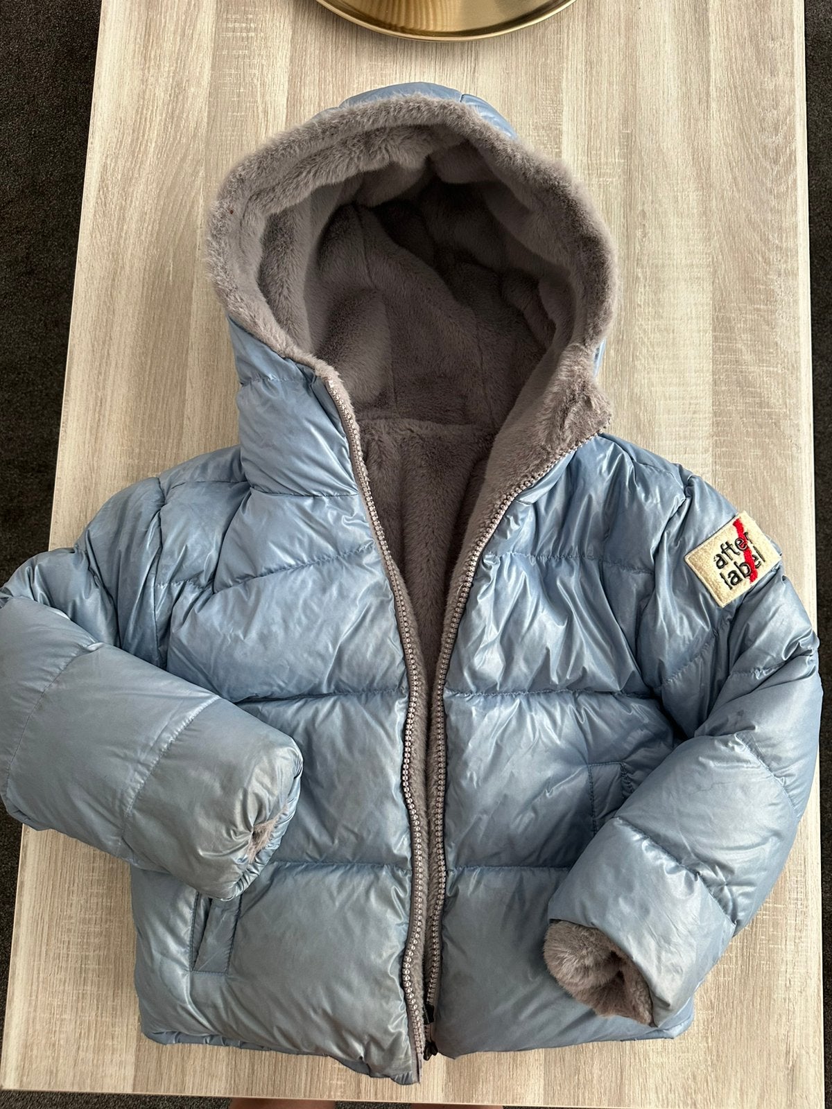 Winterjas after label maat 134, Kinderen en Baby's, Kinderkleding | Maat 134, Ophalen of Verzenden, Zo goed als nieuw, Meisje